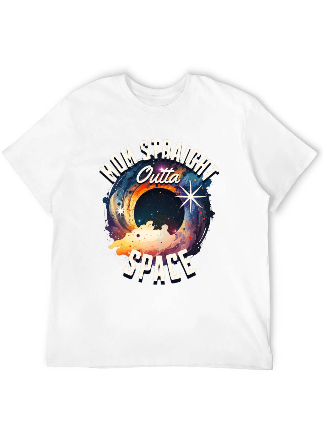 Mom Straight Outta Space Graphic T-Shirt