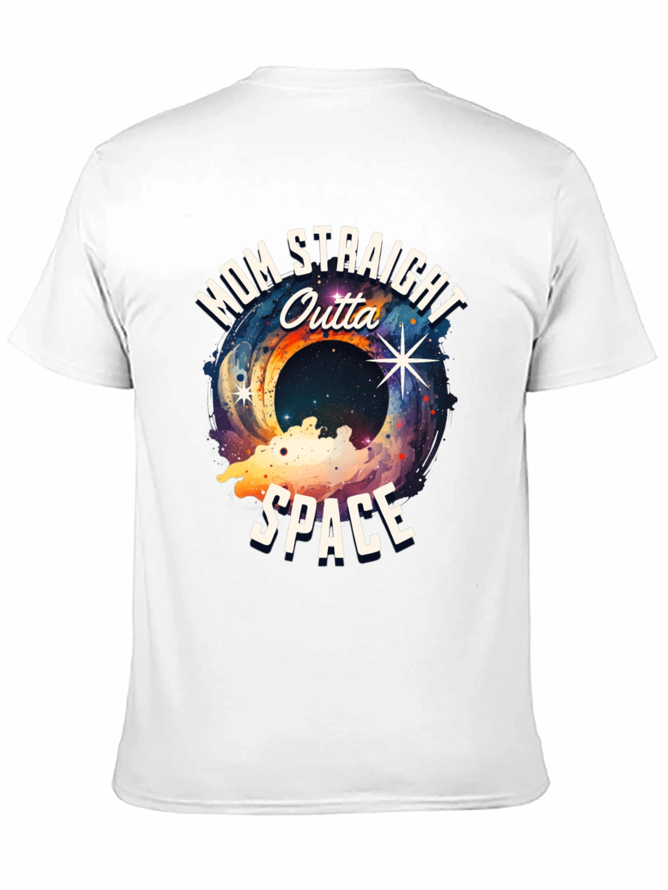 Mom Straight Outta Space Graphic T-Shirt