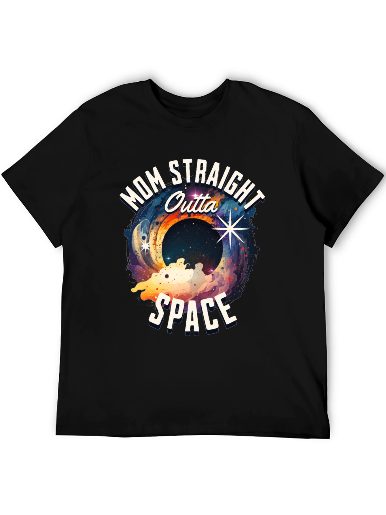 Mom Straight Outta Space Graphic T-Shirt