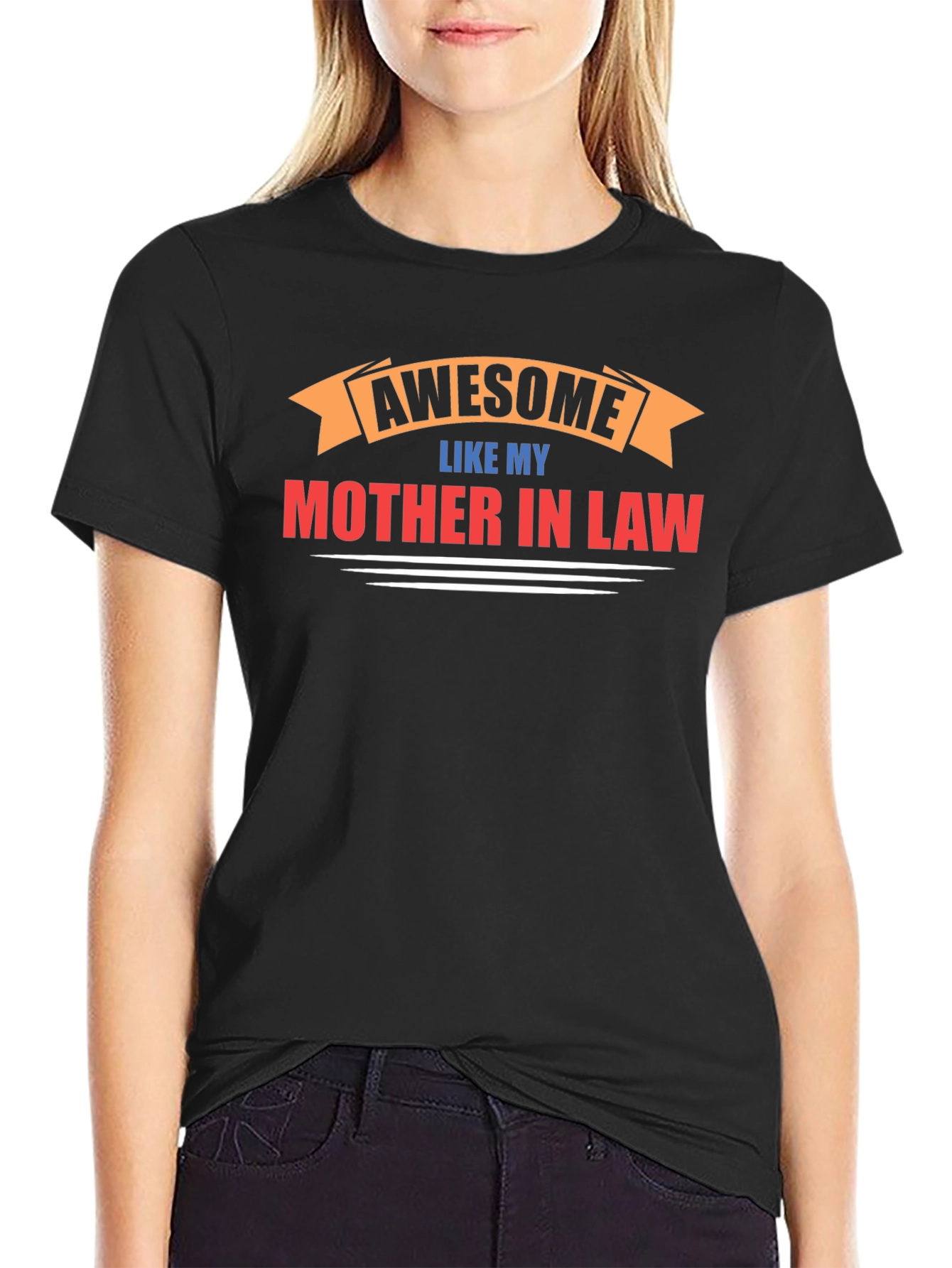 Awesome Like My Mother-in-Law Black Graphic Tee