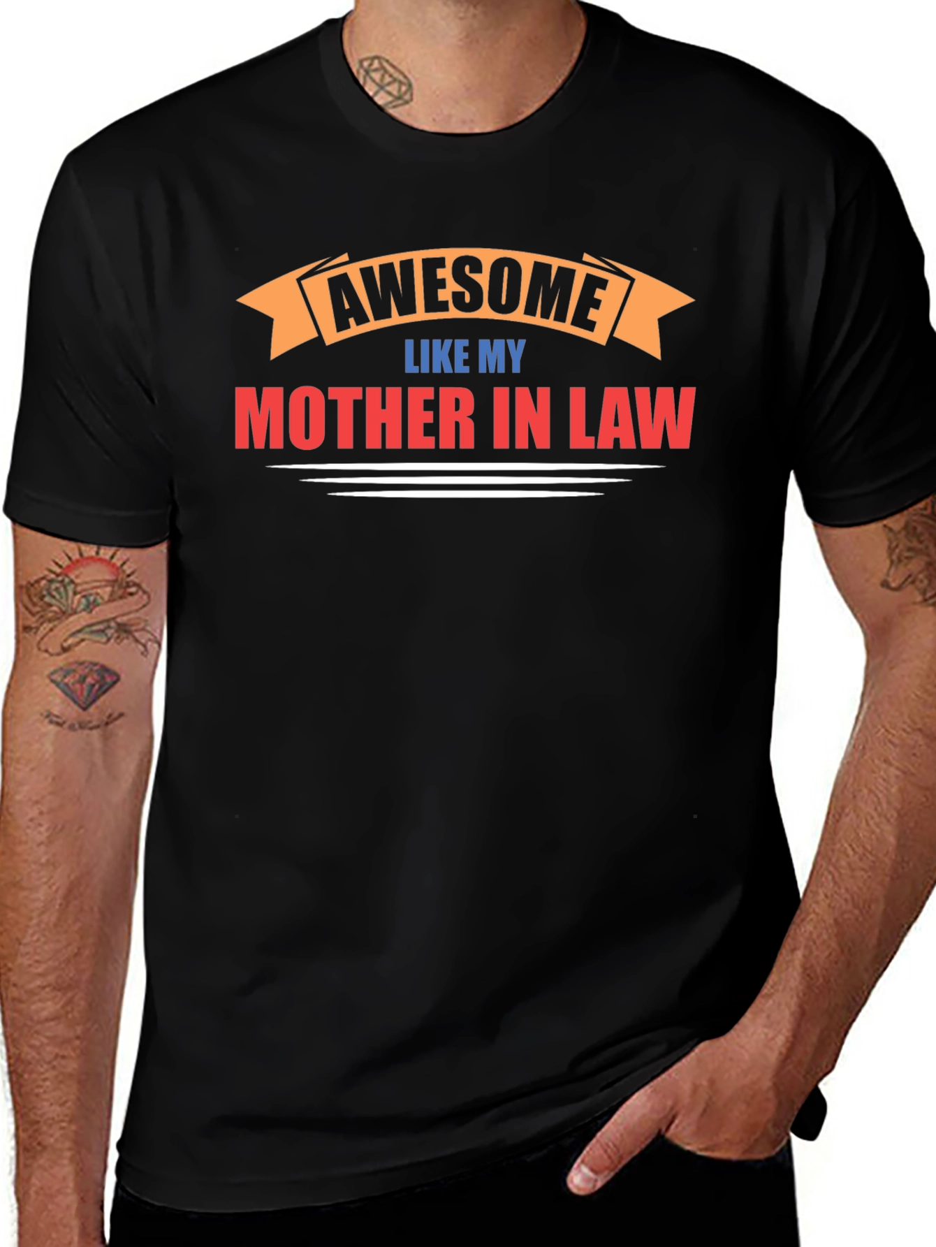 Awesome Like My Mother-in-Law Black Graphic Tee