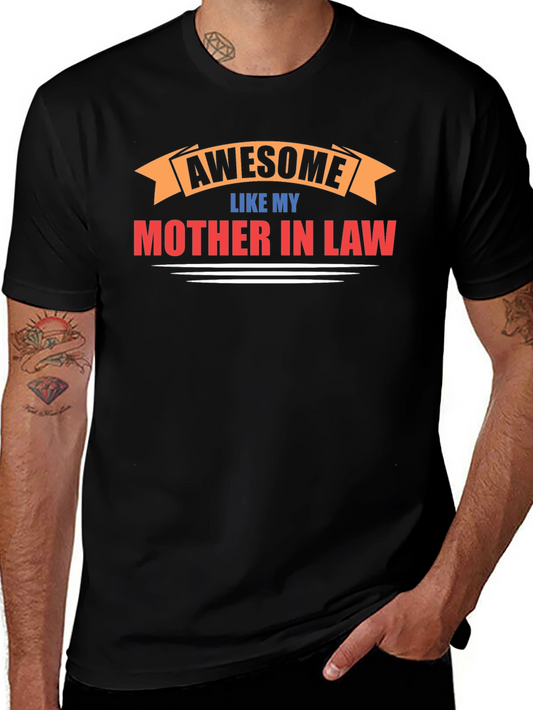 Awesome Like My Mother-in-Law Black Graphic Tee
