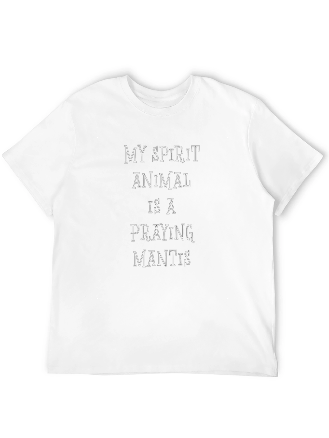 Praying Mantis Spirit Animal Black Graphic T-Shirt