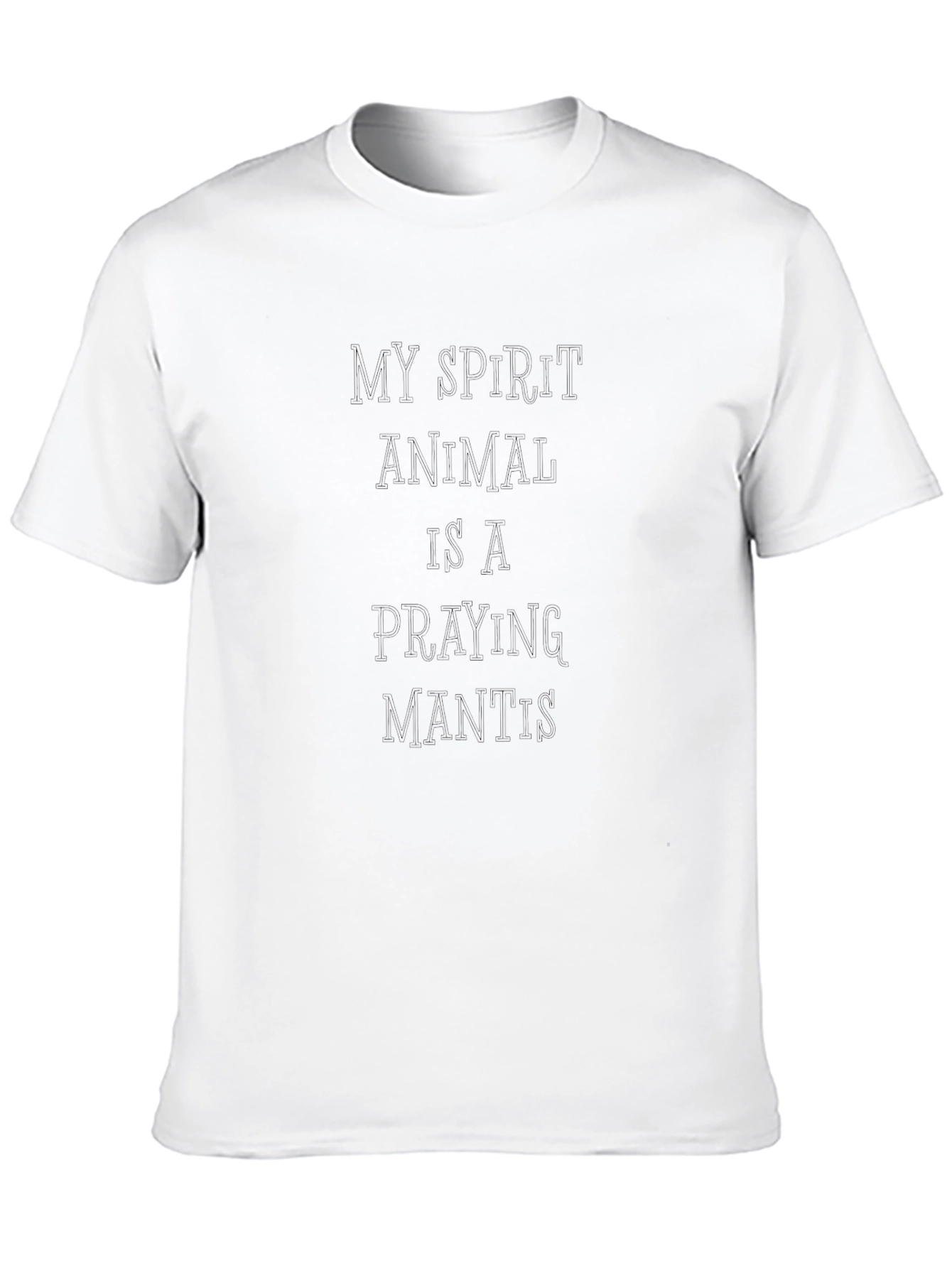 Praying Mantis Spirit Animal Black Graphic T-Shirt