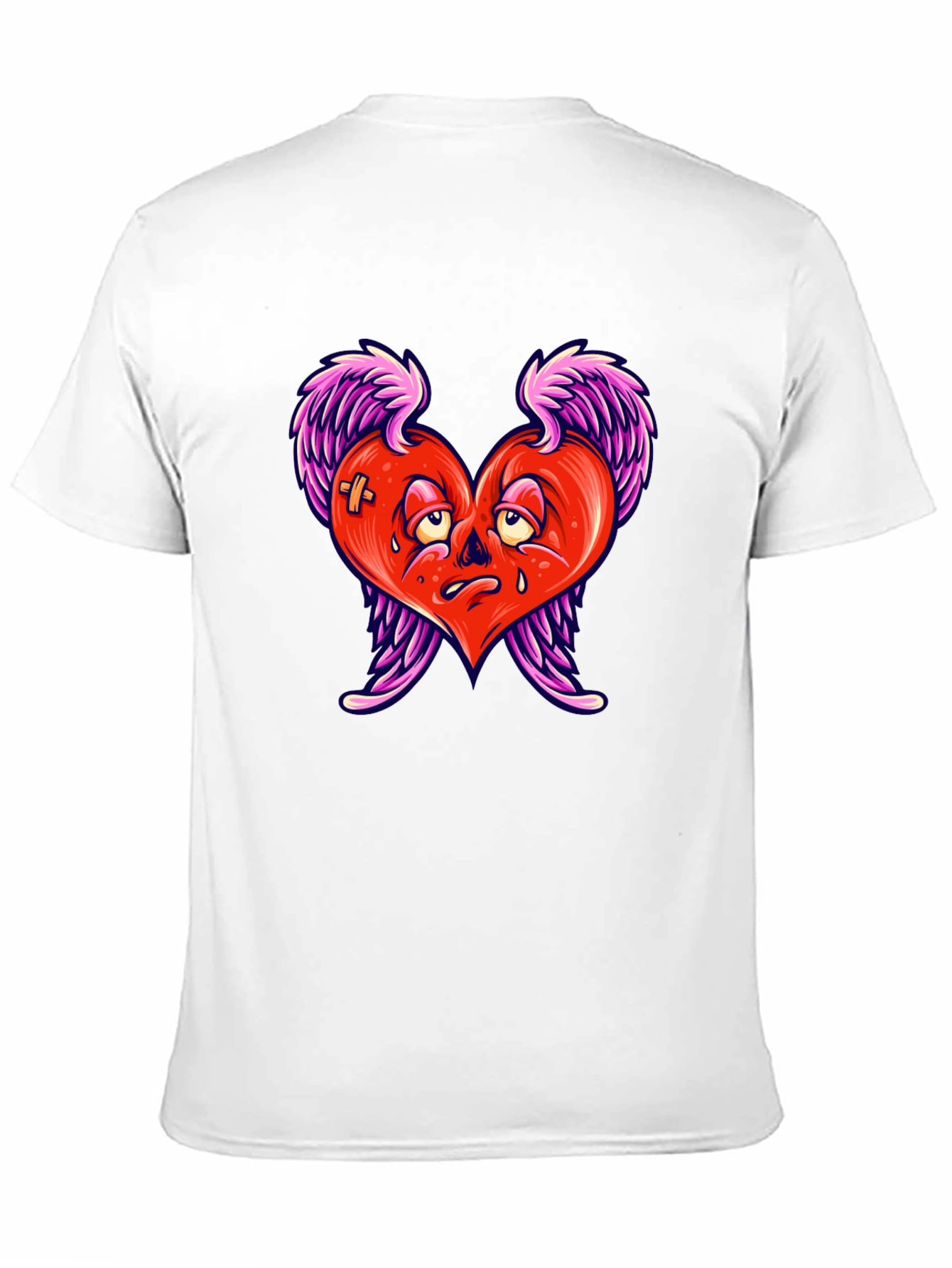 Heartbreak Tee - Winged Heart Graphic Black T-Shirt