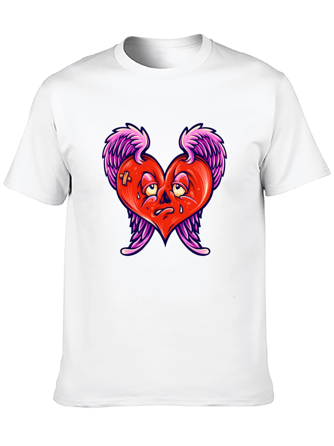 Heartbreak Tee - Winged Heart Graphic Black T-Shirt