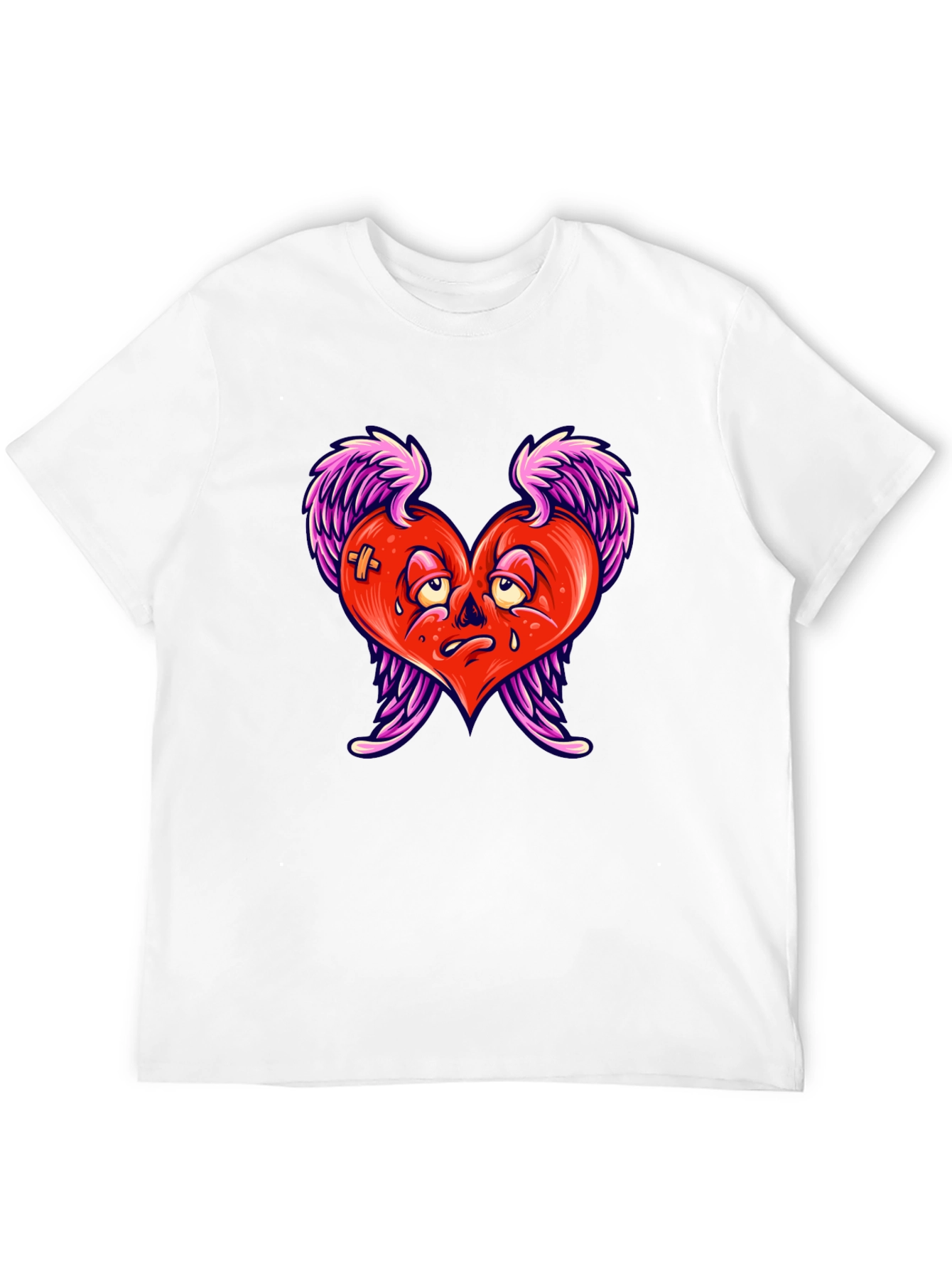 Heartbreak Tee - Winged Heart Graphic Black T-Shirt