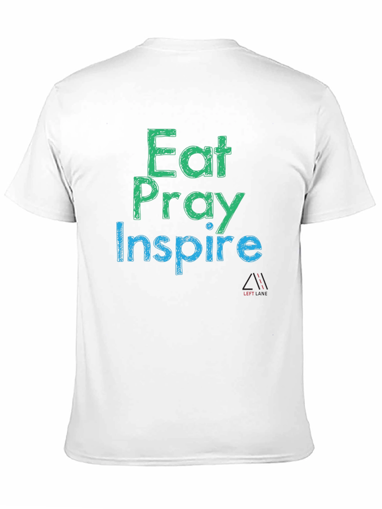 Eat Pray Inspire Black Graphic T-Shirt