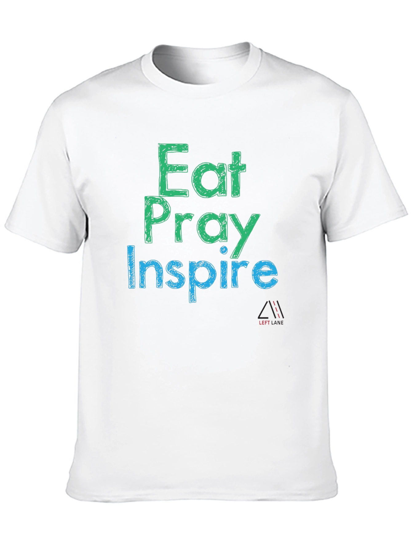 Eat Pray Inspire Black Graphic T-Shirt