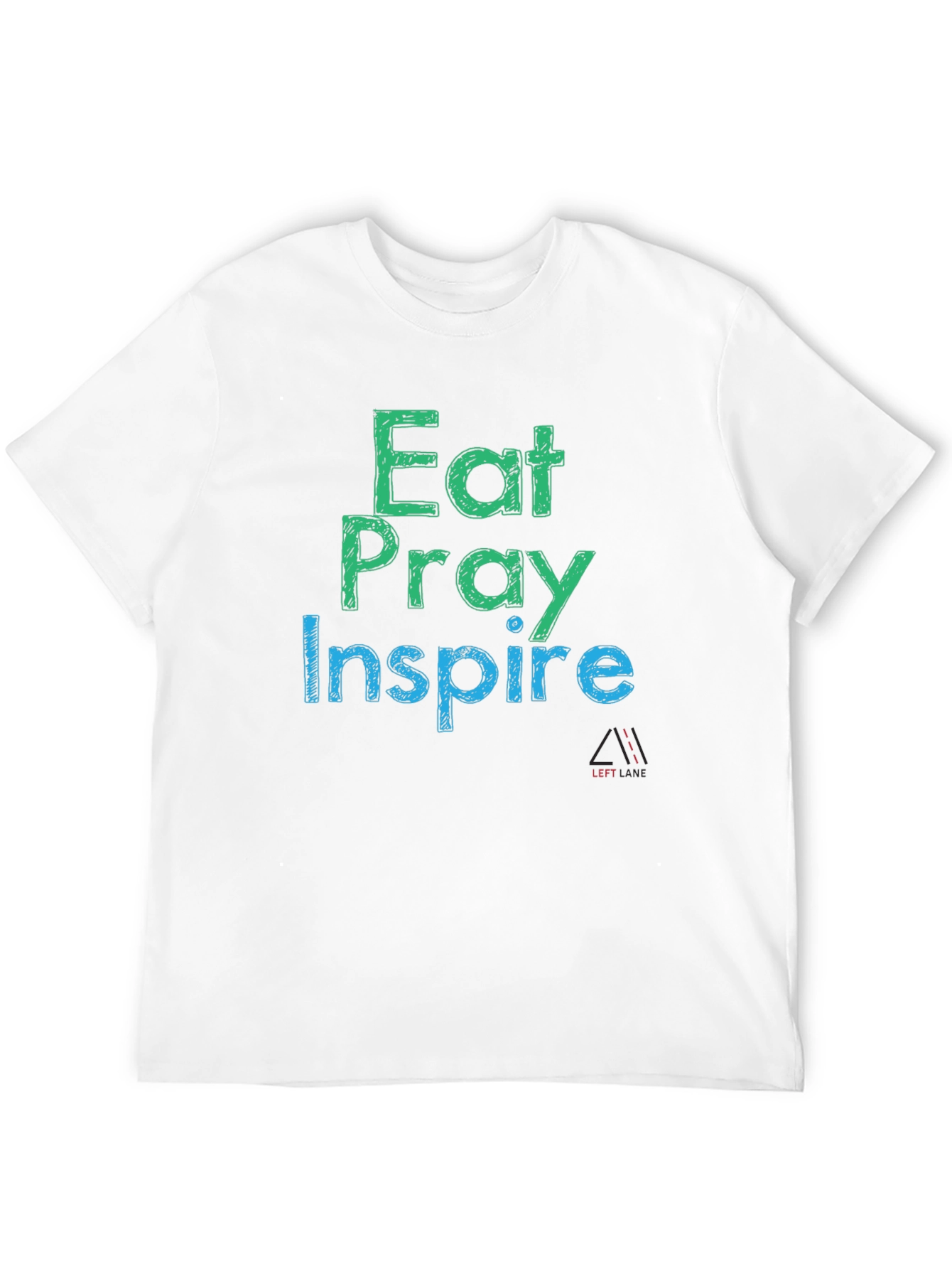 Eat Pray Inspire Black Graphic T-Shirt