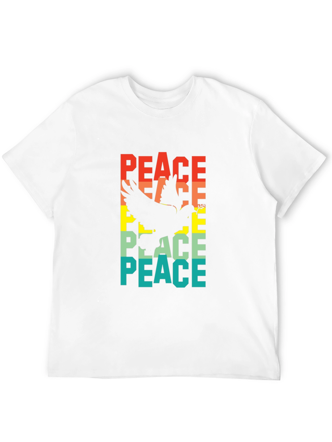 Peace Dove Graphic Tee - Retro Style Black T-Shirt