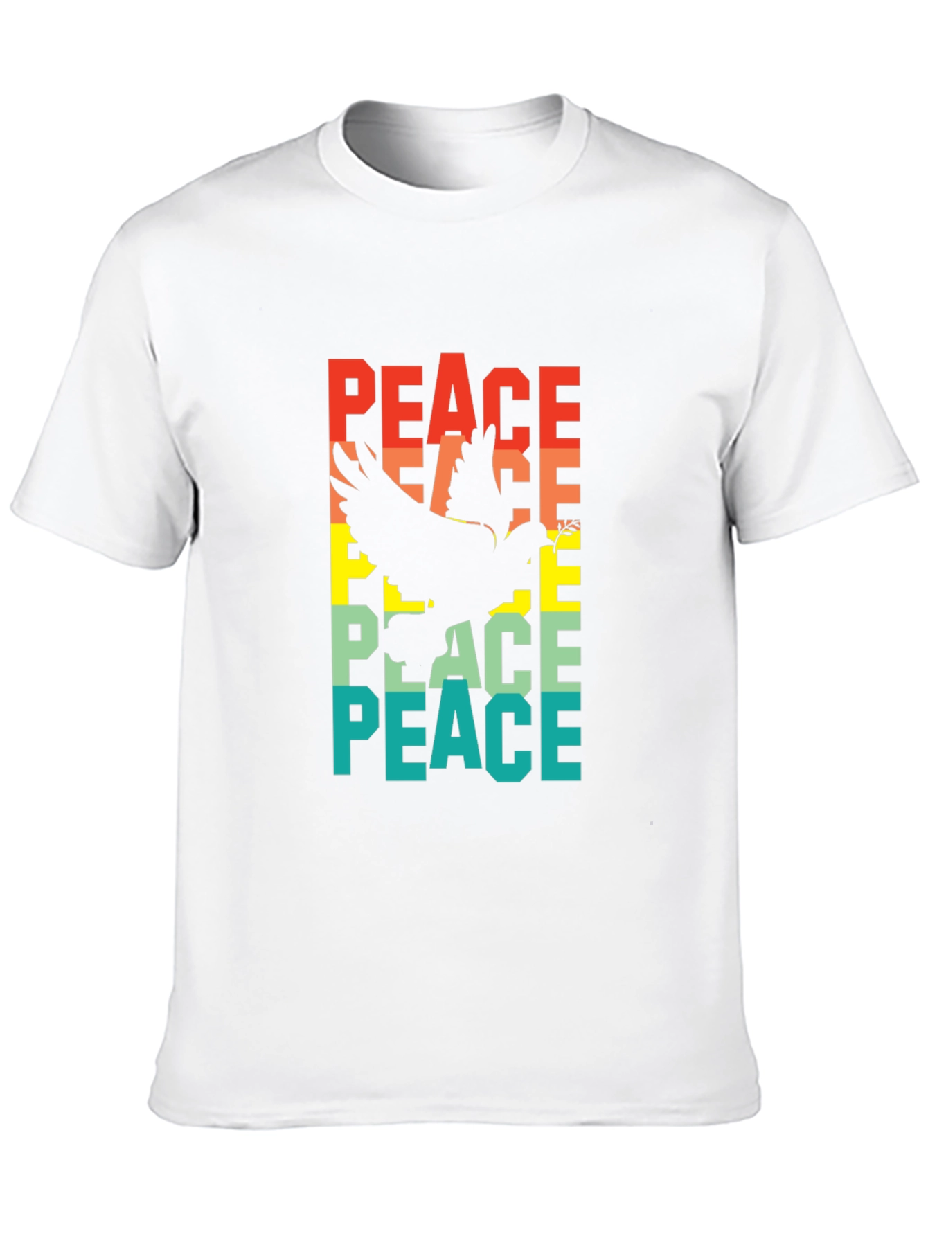 Peace Dove Graphic Tee - Retro Style Black T-Shirt