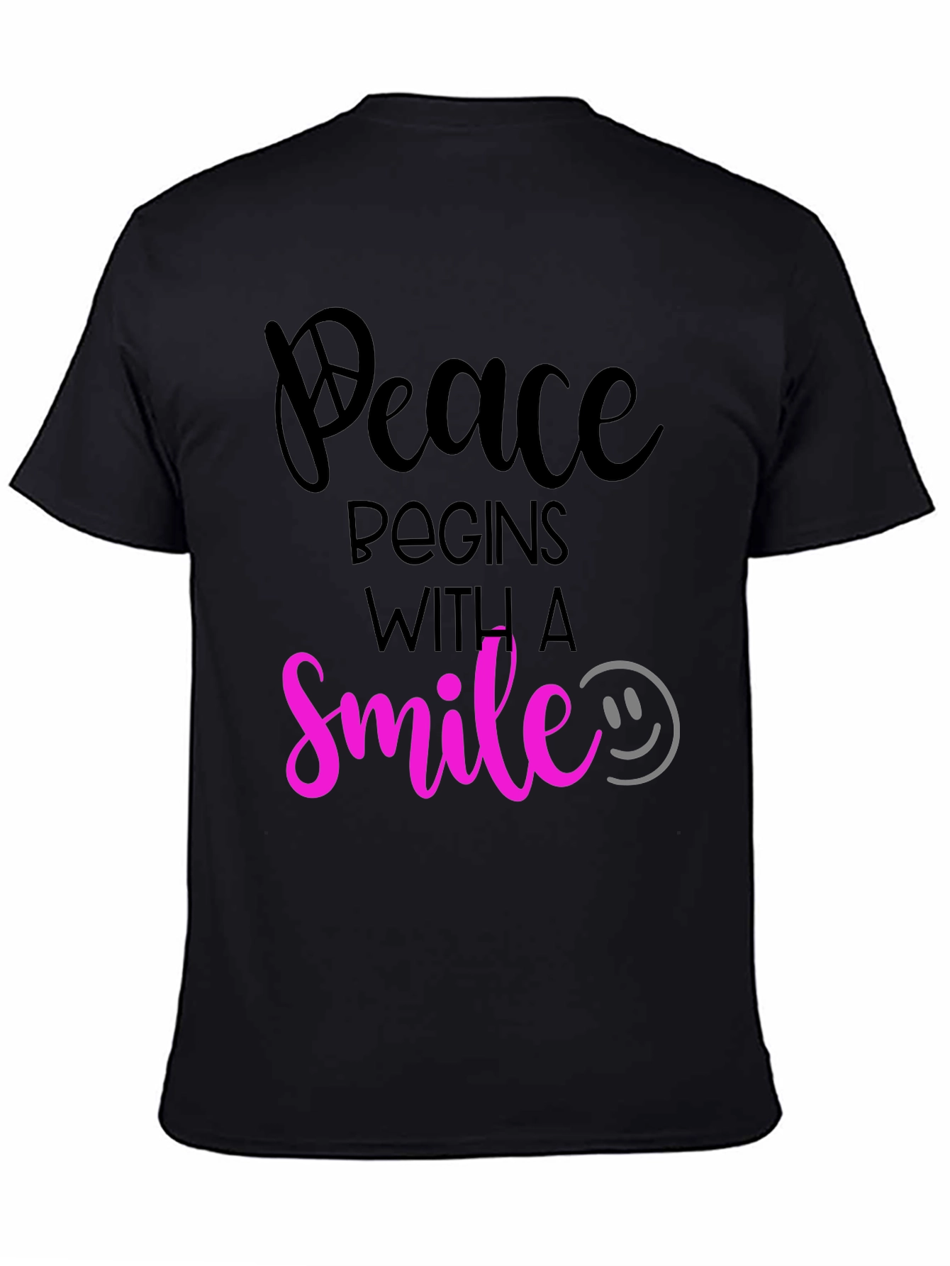 Peace Begins With a Smile Graphic T-Shirt