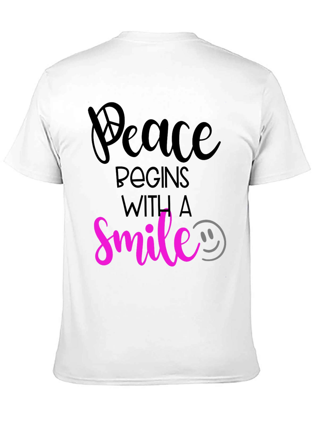 Peace Begins With a Smile Graphic T-Shirt