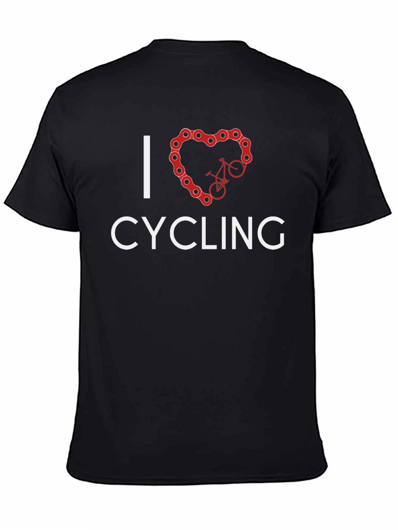 I Heart Cycling Black T-Shirt - Bike Lover Tee