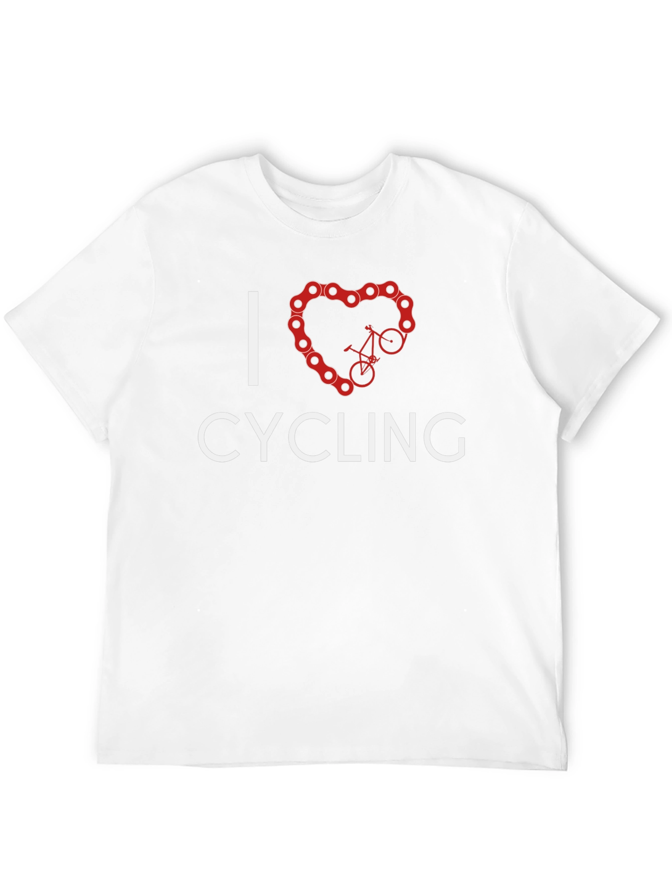 I Heart Cycling Black T-Shirt - Bike Lover Tee