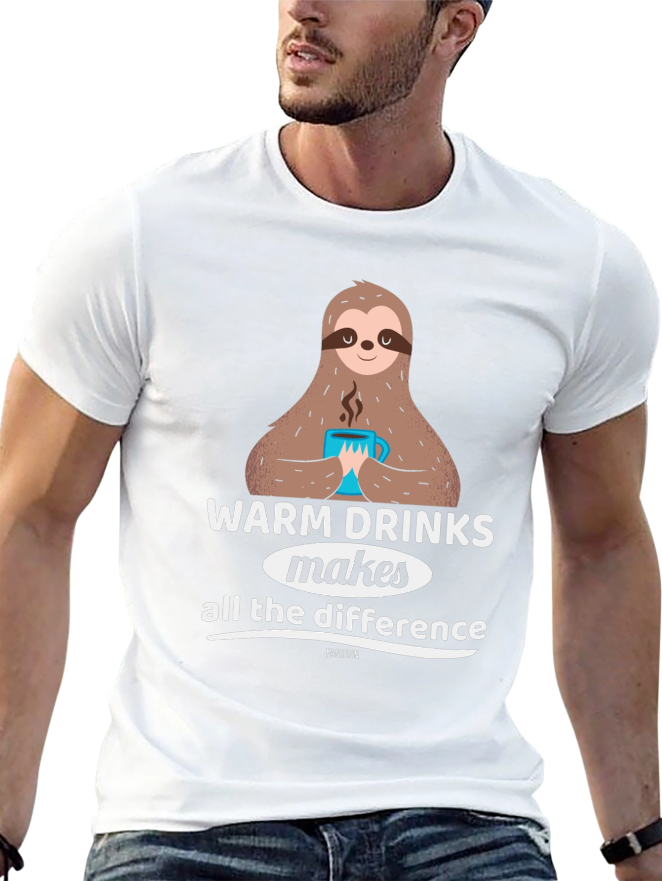 Warm Drinks Sloth Graphic Tee - Comfort First
