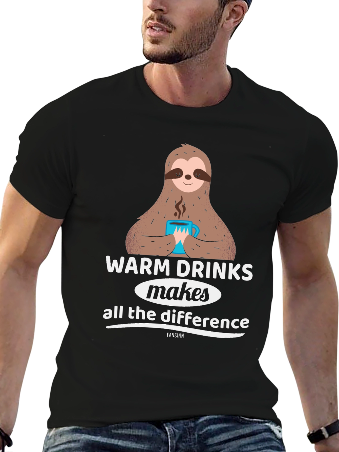 Warm Drinks Sloth Graphic Tee - Comfort First