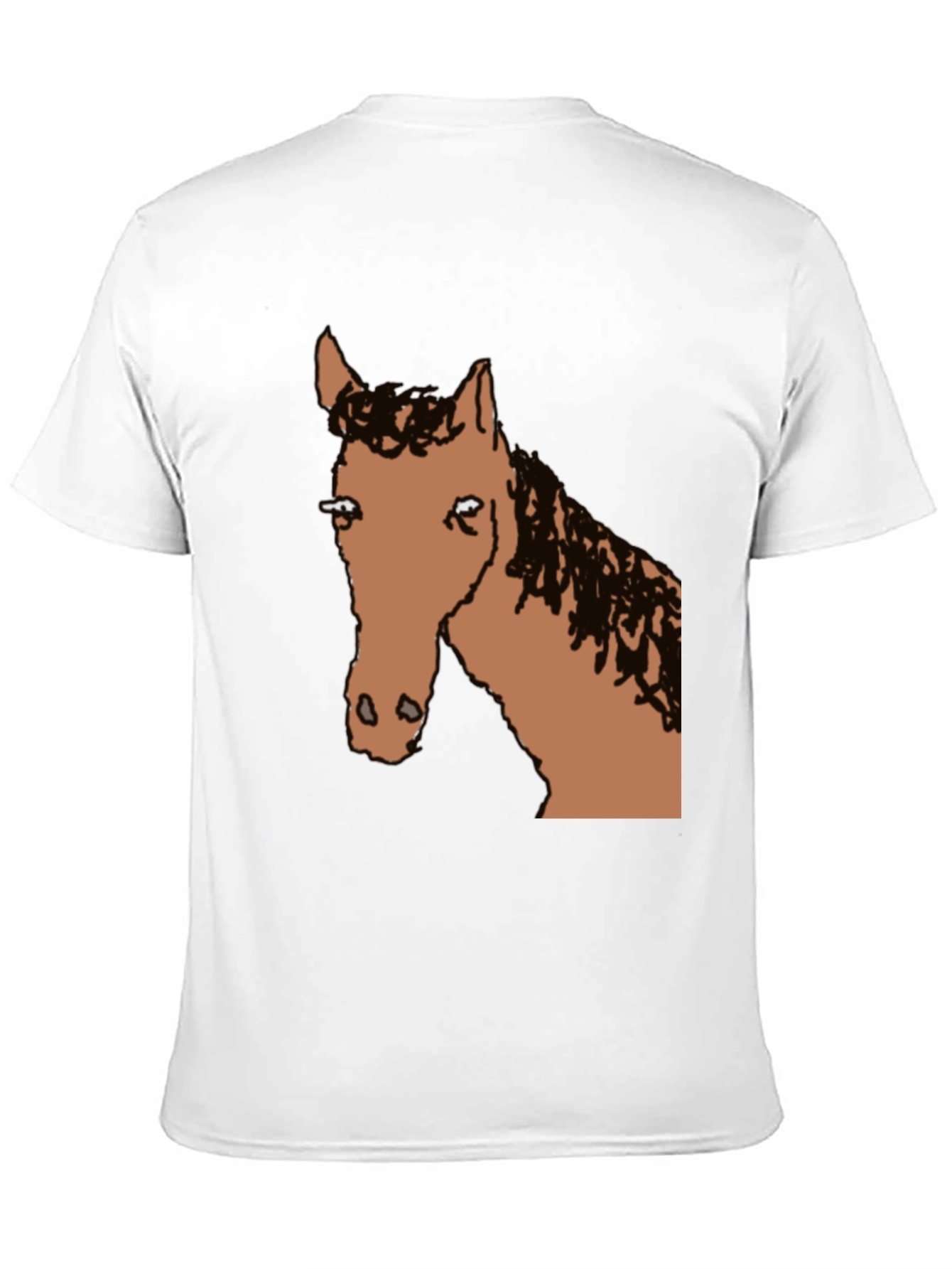 Horse Graphic Tee - Black Cotton Blend