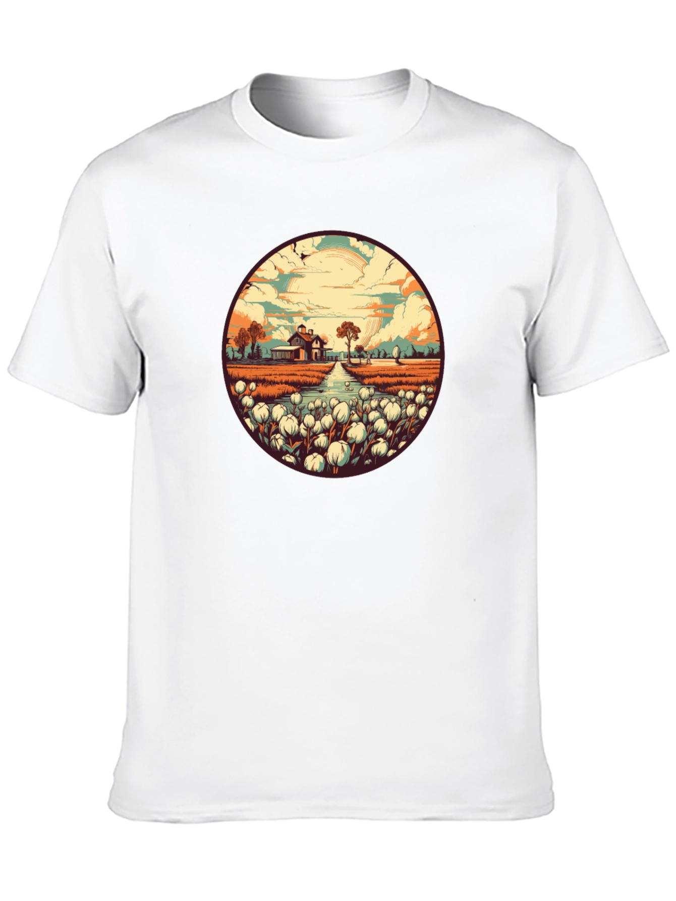 Cotton Field Graphic Tee - Stylish & Unique