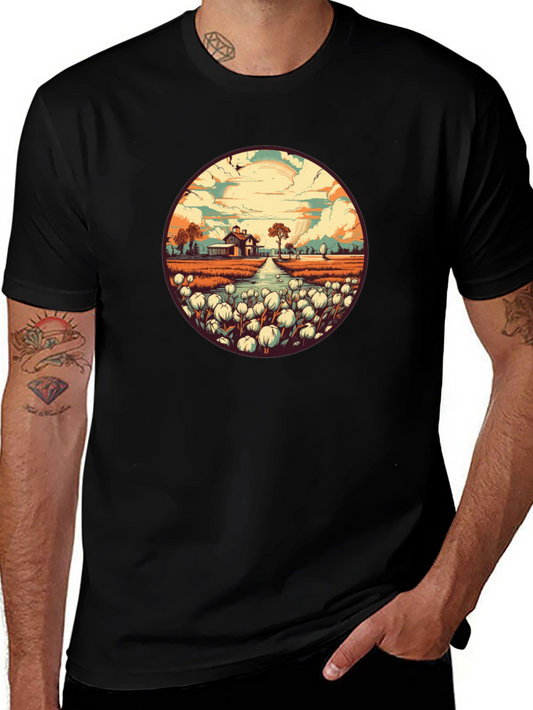 Cotton Field Graphic Tee - Stylish & Unique