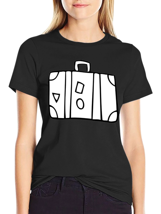 Suitcase Graphic Black T-Shirt