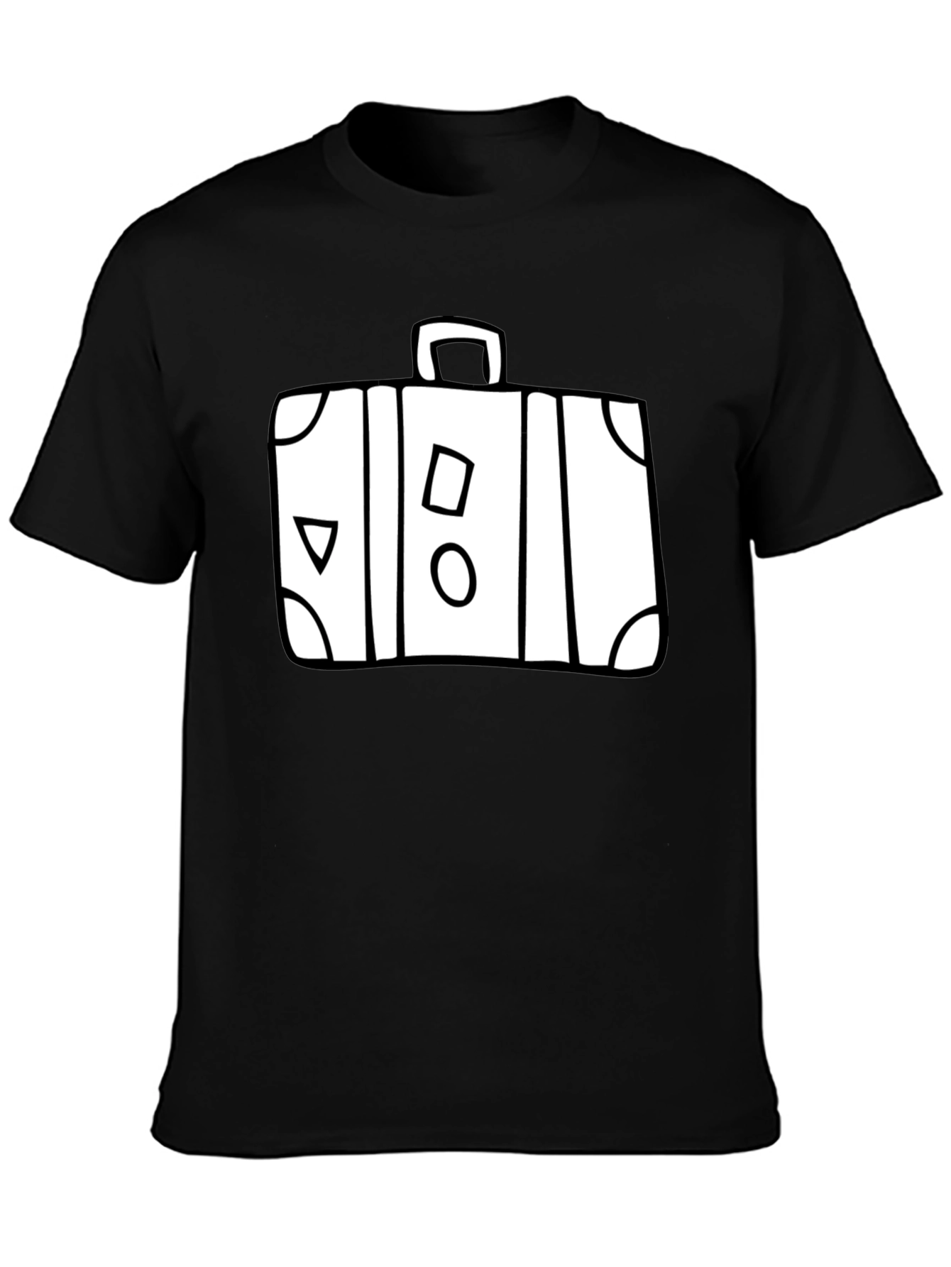 Suitcase Graphic Black T-Shirt