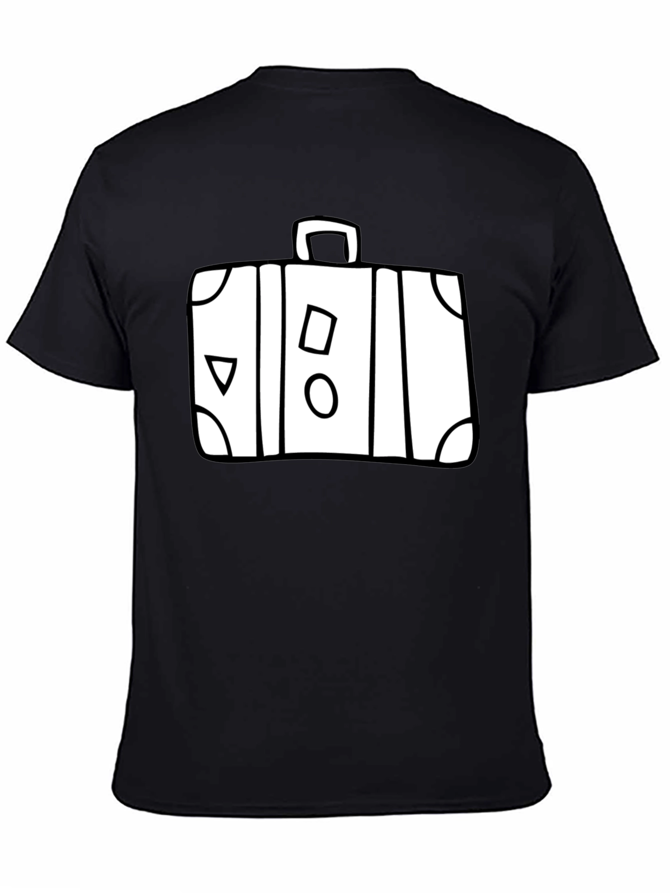 Suitcase Graphic Black T-Shirt