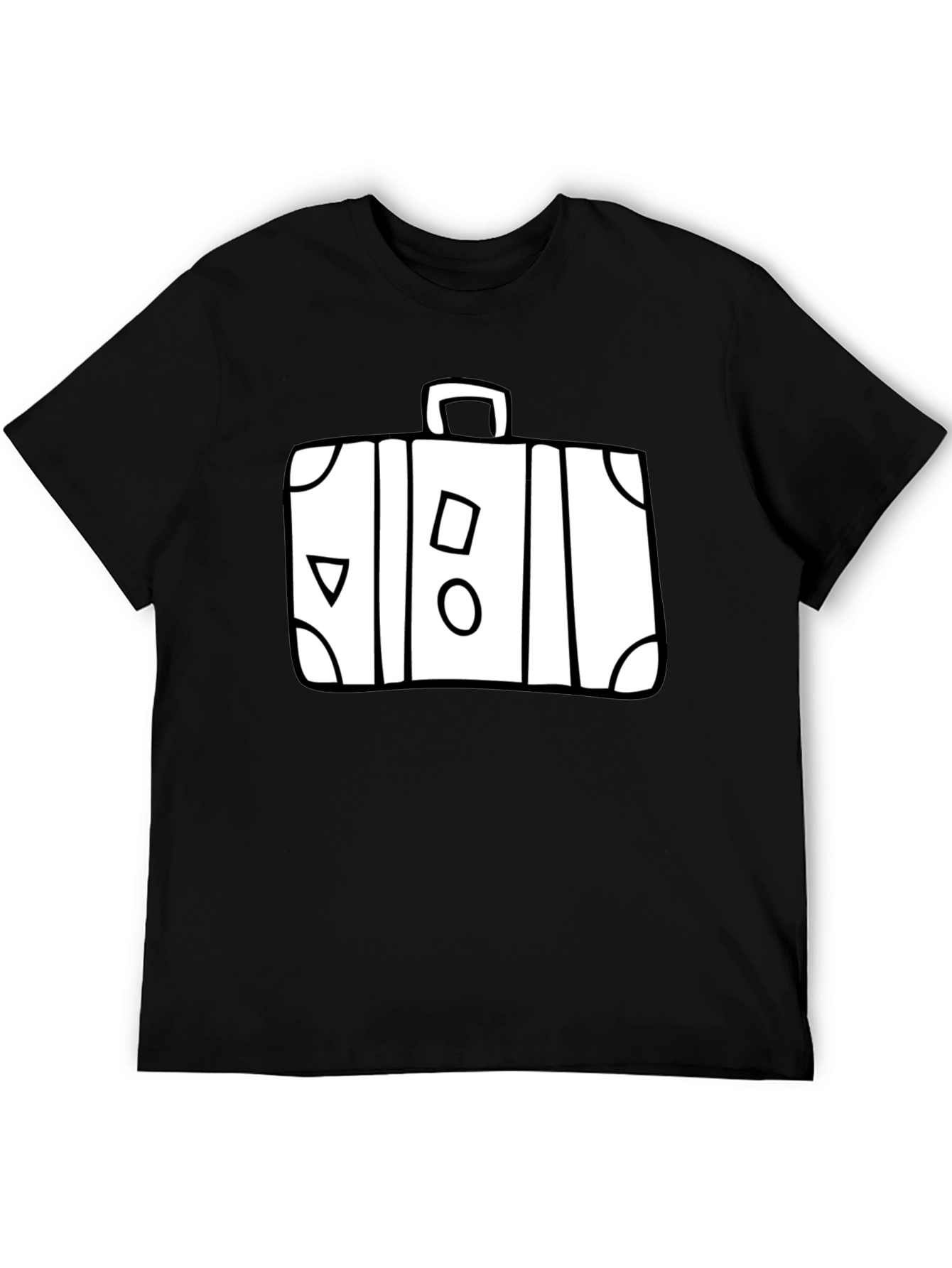 Suitcase Graphic Black T-Shirt