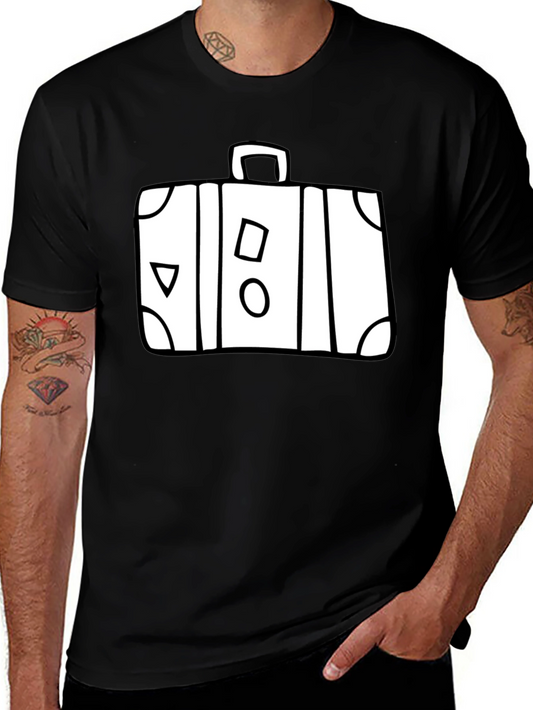 Suitcase Graphic Black T-Shirt