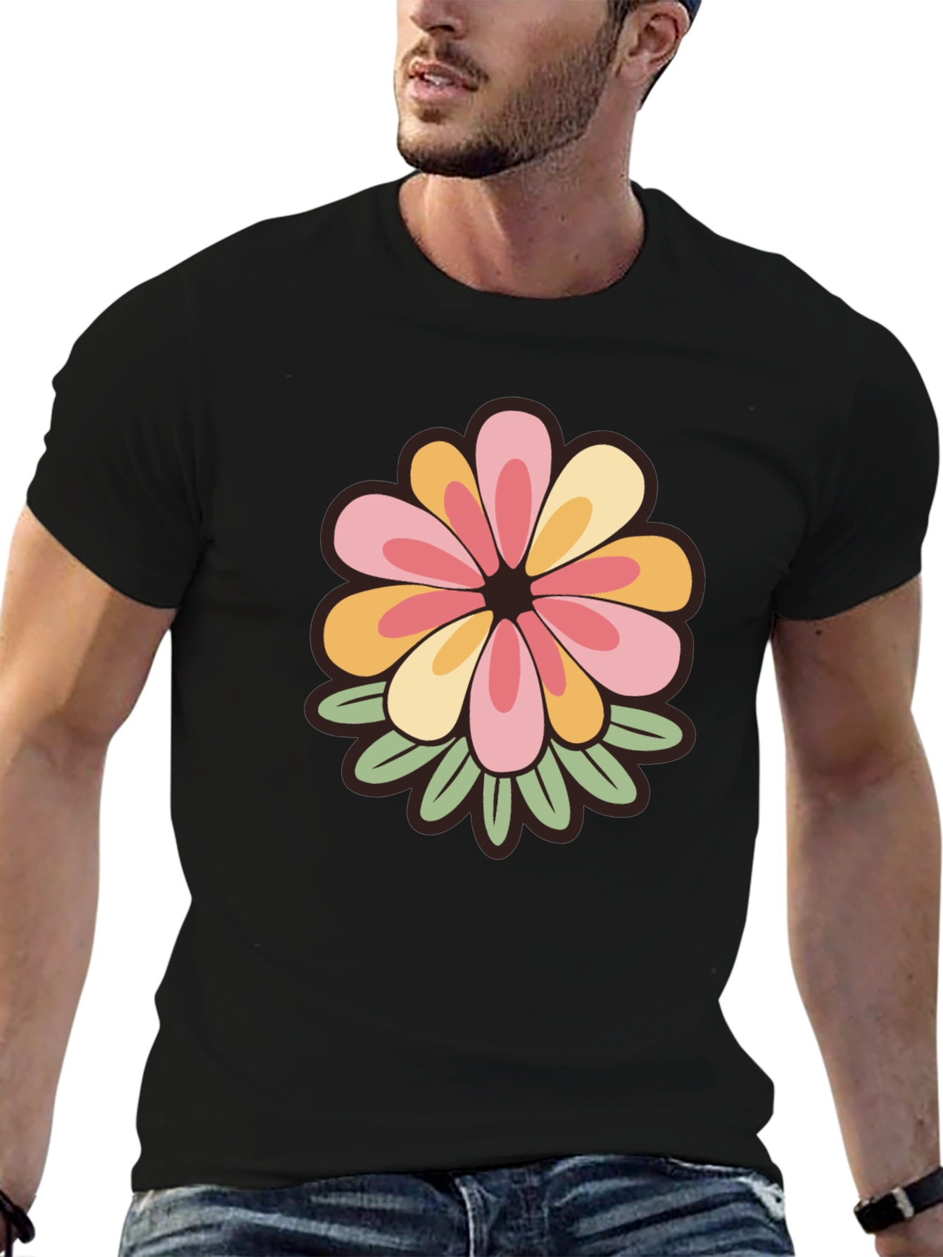 Retro Floral Tee - Stylish Comfort
