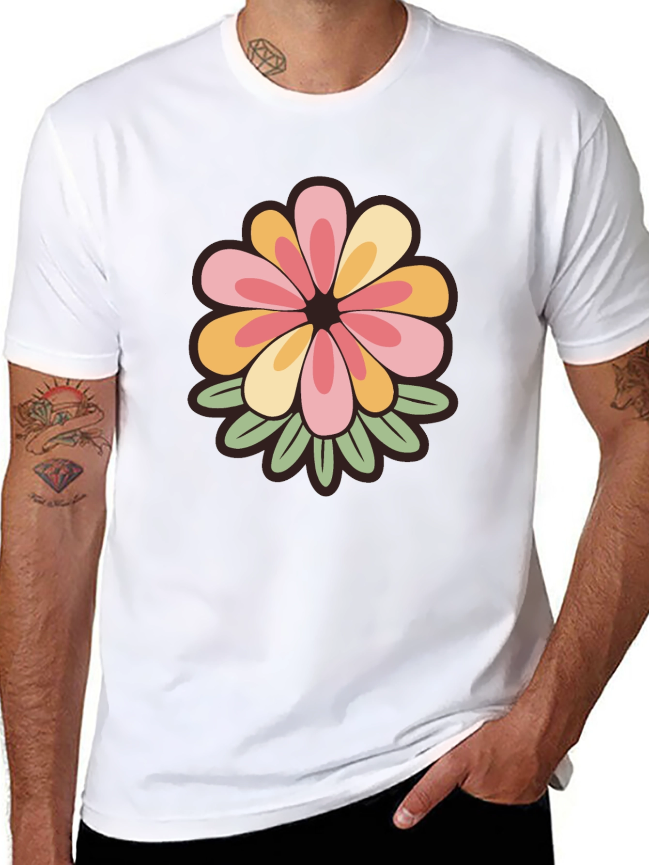 Retro Floral Tee - Stylish Comfort