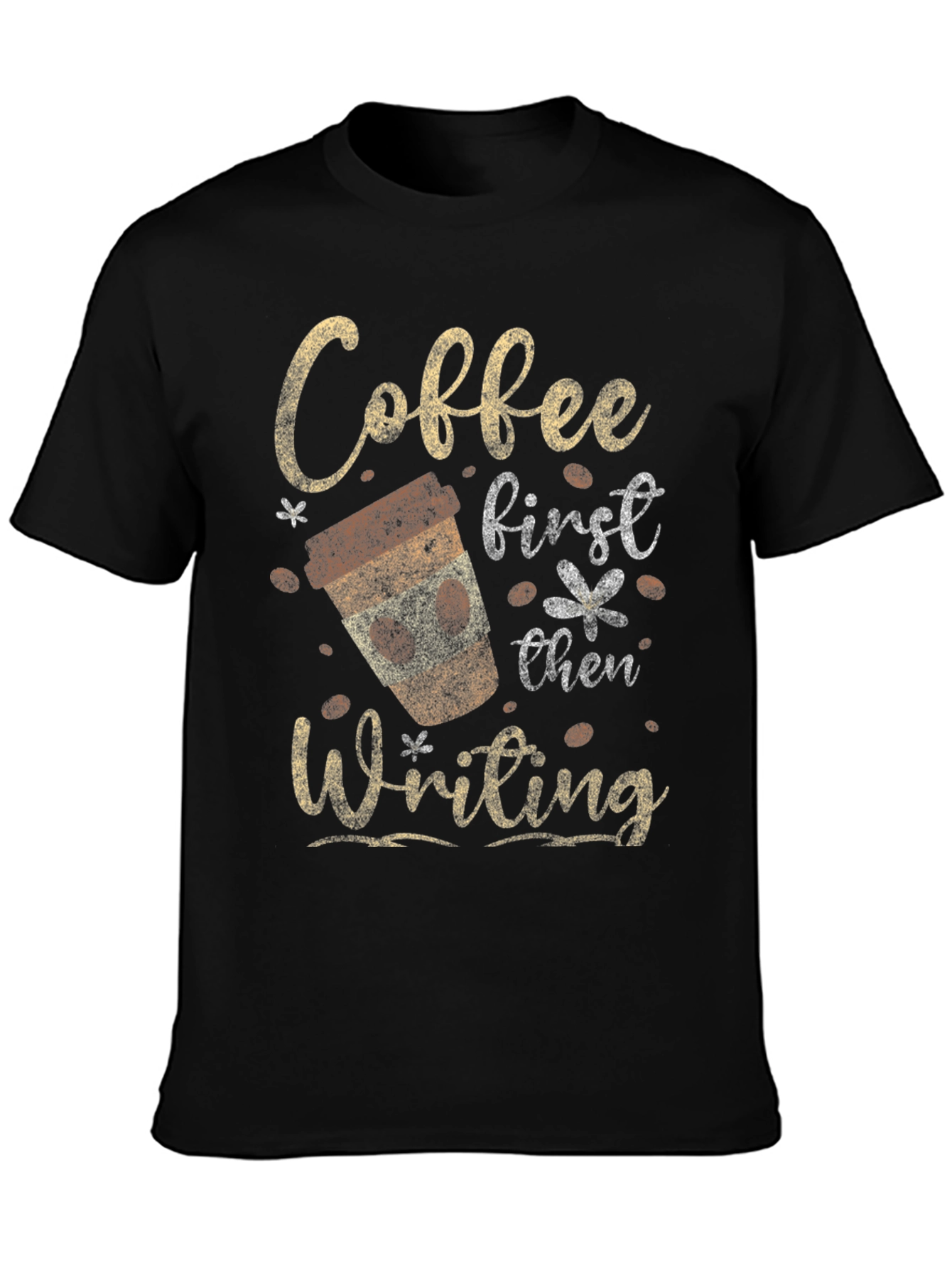Coffee First Then Writing Graphic Tee