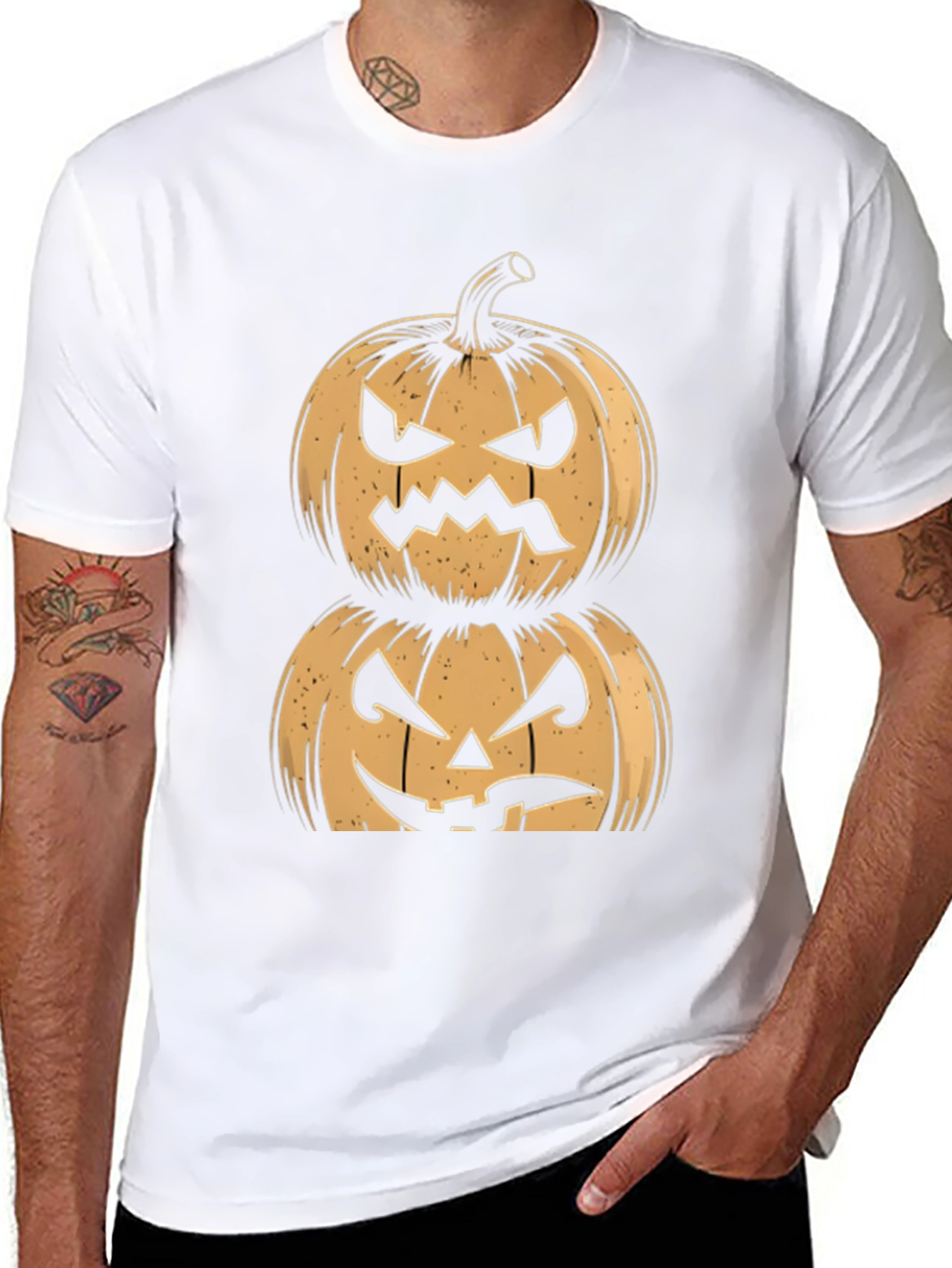Stacked Pumpkin Halloween T-Shirt