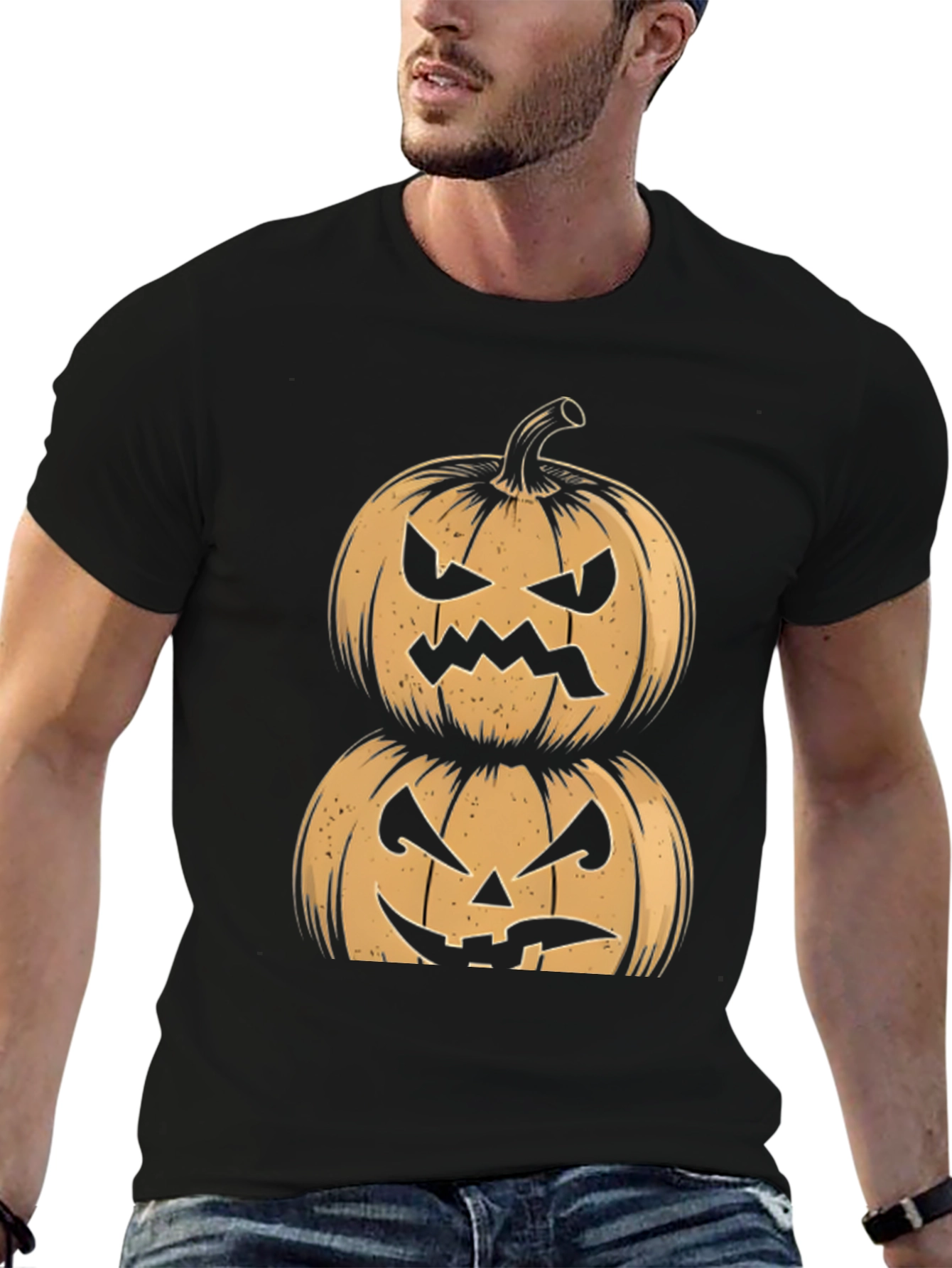 Stacked Pumpkin Halloween T-Shirt