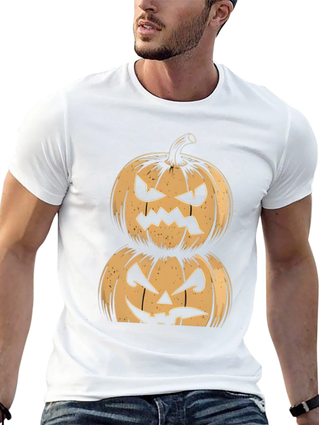 Stacked Pumpkin Halloween T-Shirt