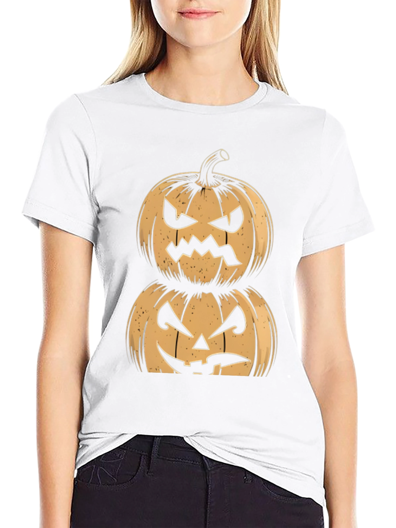 Stacked Pumpkin Halloween T-Shirt