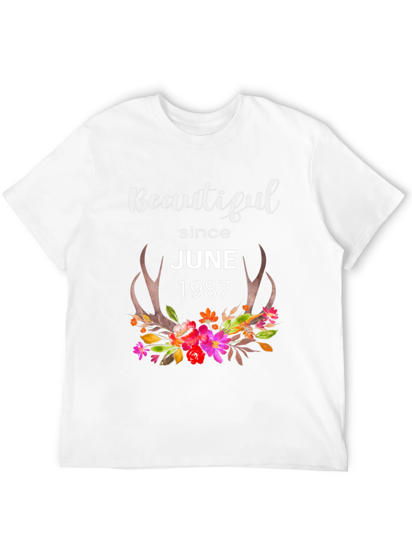 Beautiful Since June 1987 Floral T-Shirt