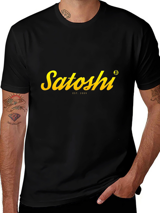 Satoshi Est. 2009 Bitcoin Crypto Black T-Shirt