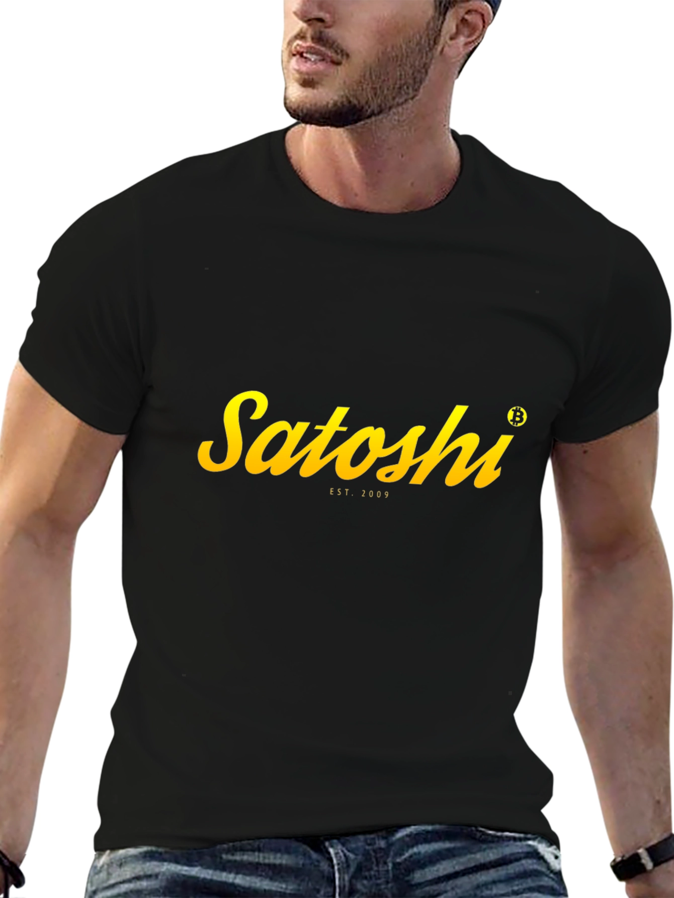 Satoshi Est. 2009 Bitcoin Crypto Black T-Shirt