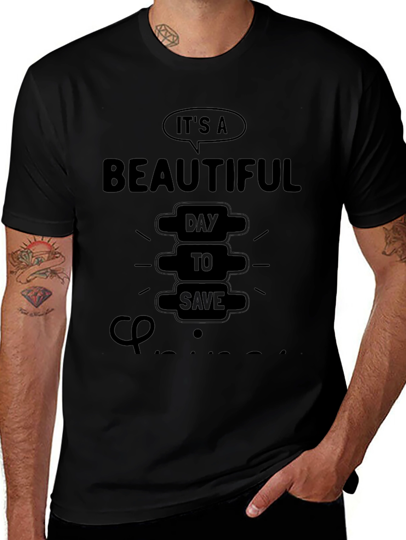 Chiropractor T-Shirt: Beautiful Day to Save Spines