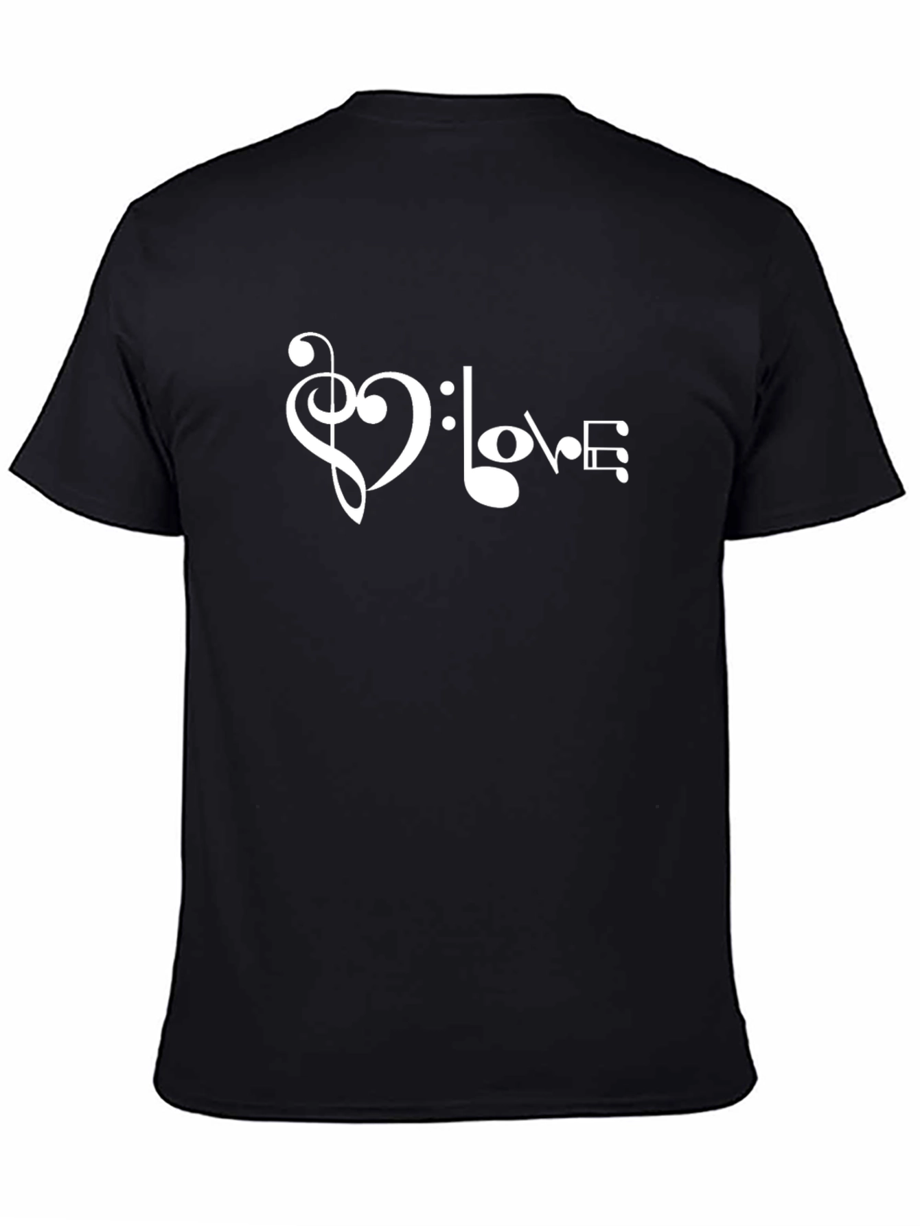 Musical Love Graphic Tee - Black Cotton T-Shirt