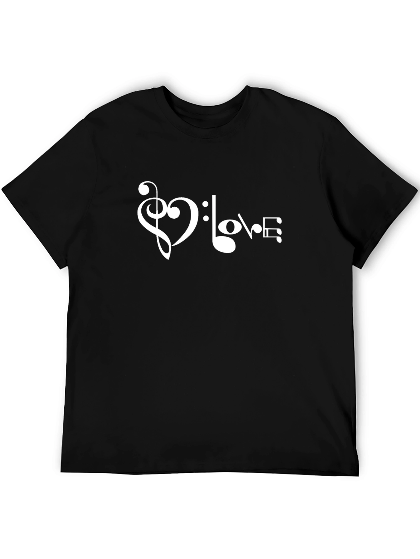 Musical Love Graphic Tee - Black Cotton T-Shirt