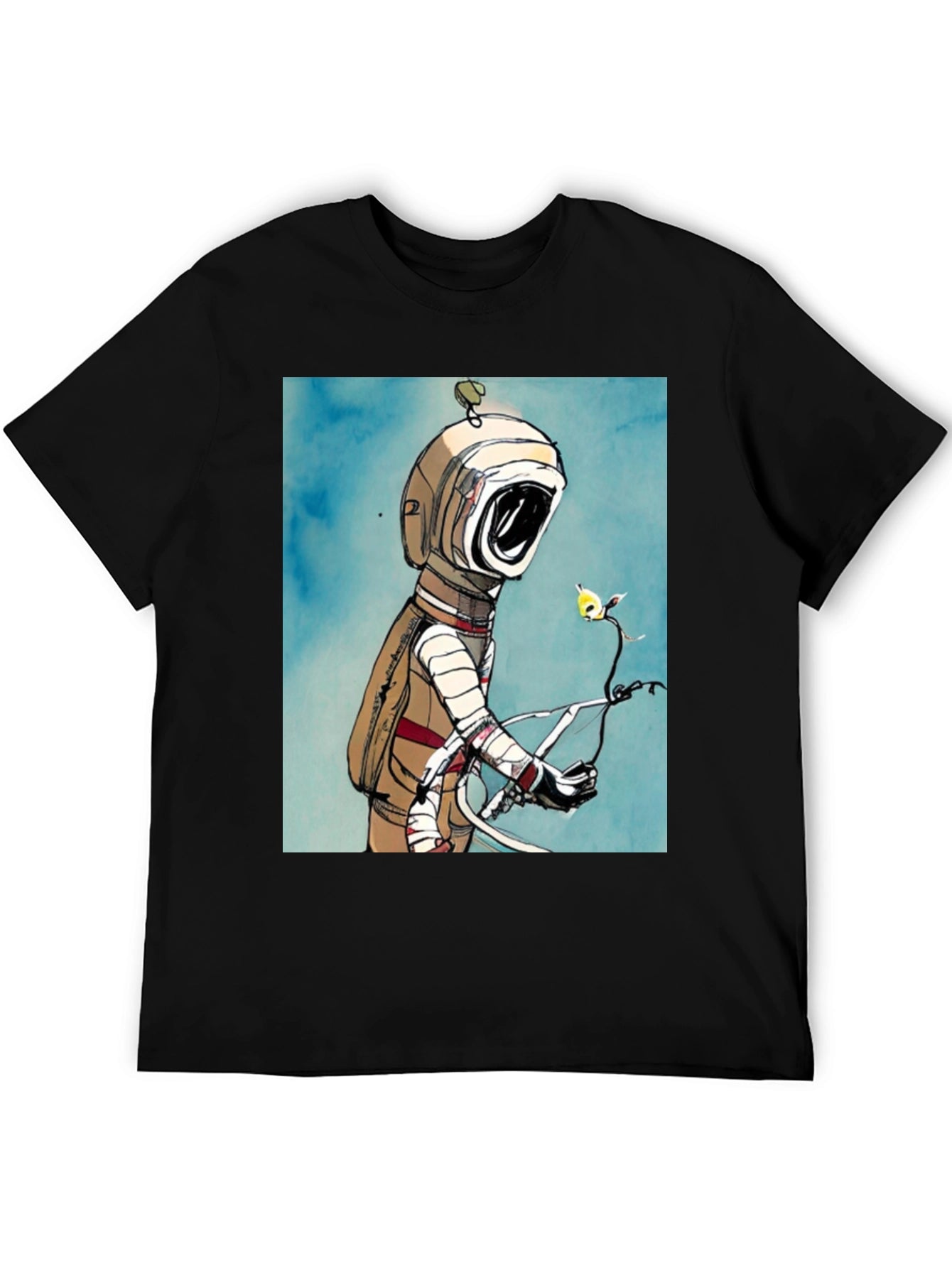 Astronaut & Flower Graphic T-Shirt
