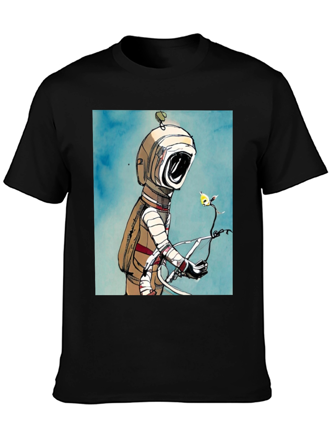 Astronaut & Flower Graphic T-Shirt
