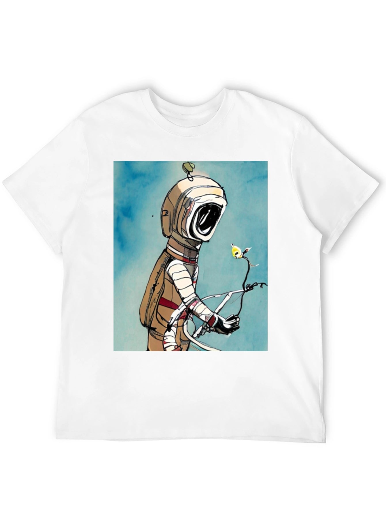 Astronaut & Flower Graphic T-Shirt