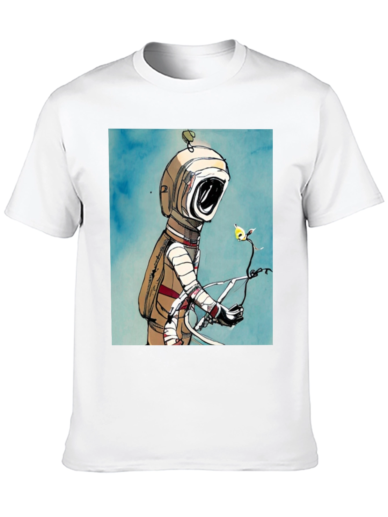 Astronaut & Flower Graphic T-Shirt