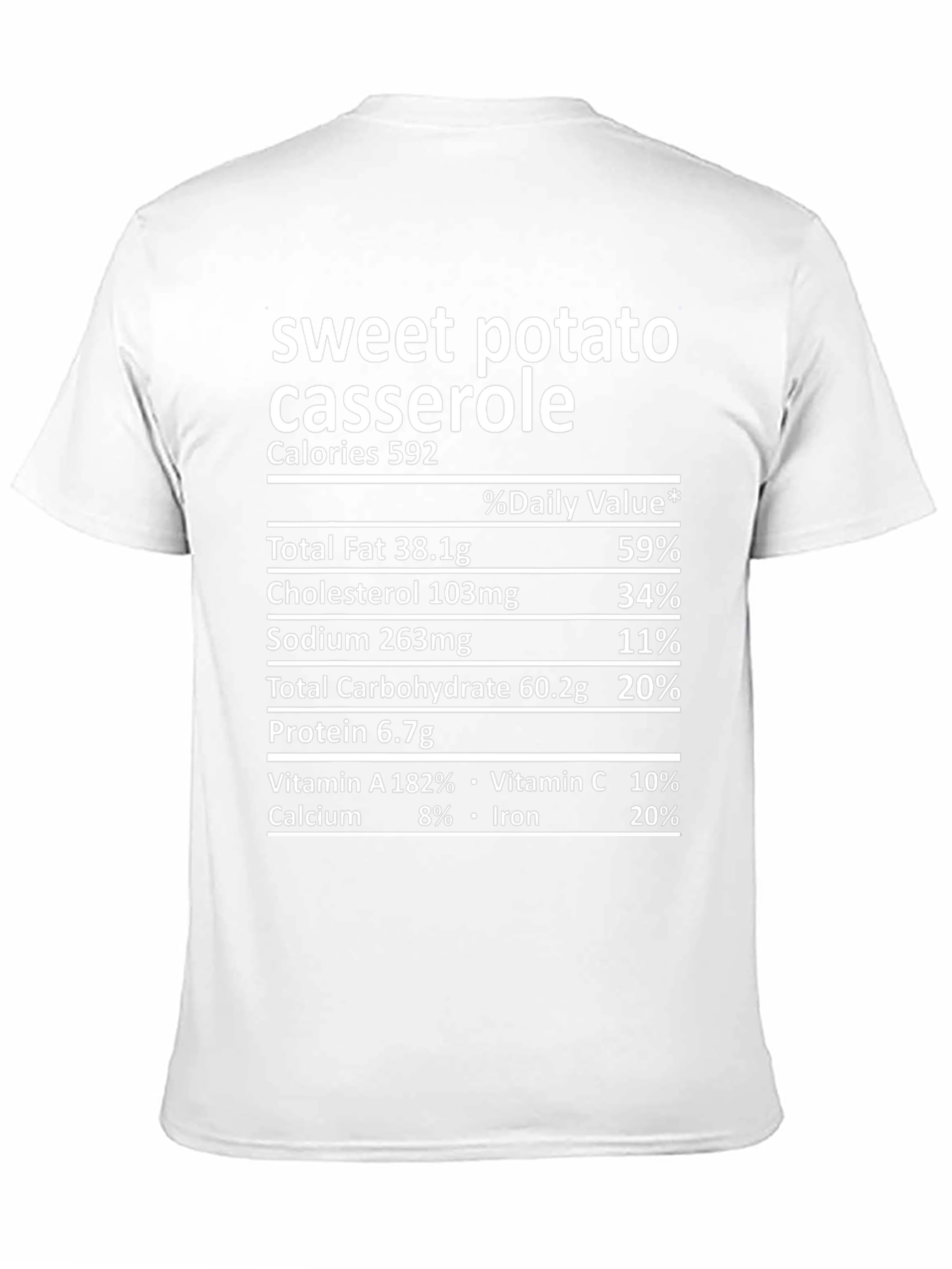 Sweet Potato Casserole Nutrition Facts T-Shirt