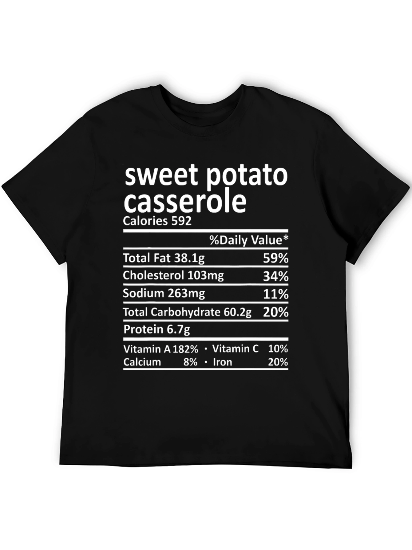 Sweet Potato Casserole Nutrition Facts T-Shirt