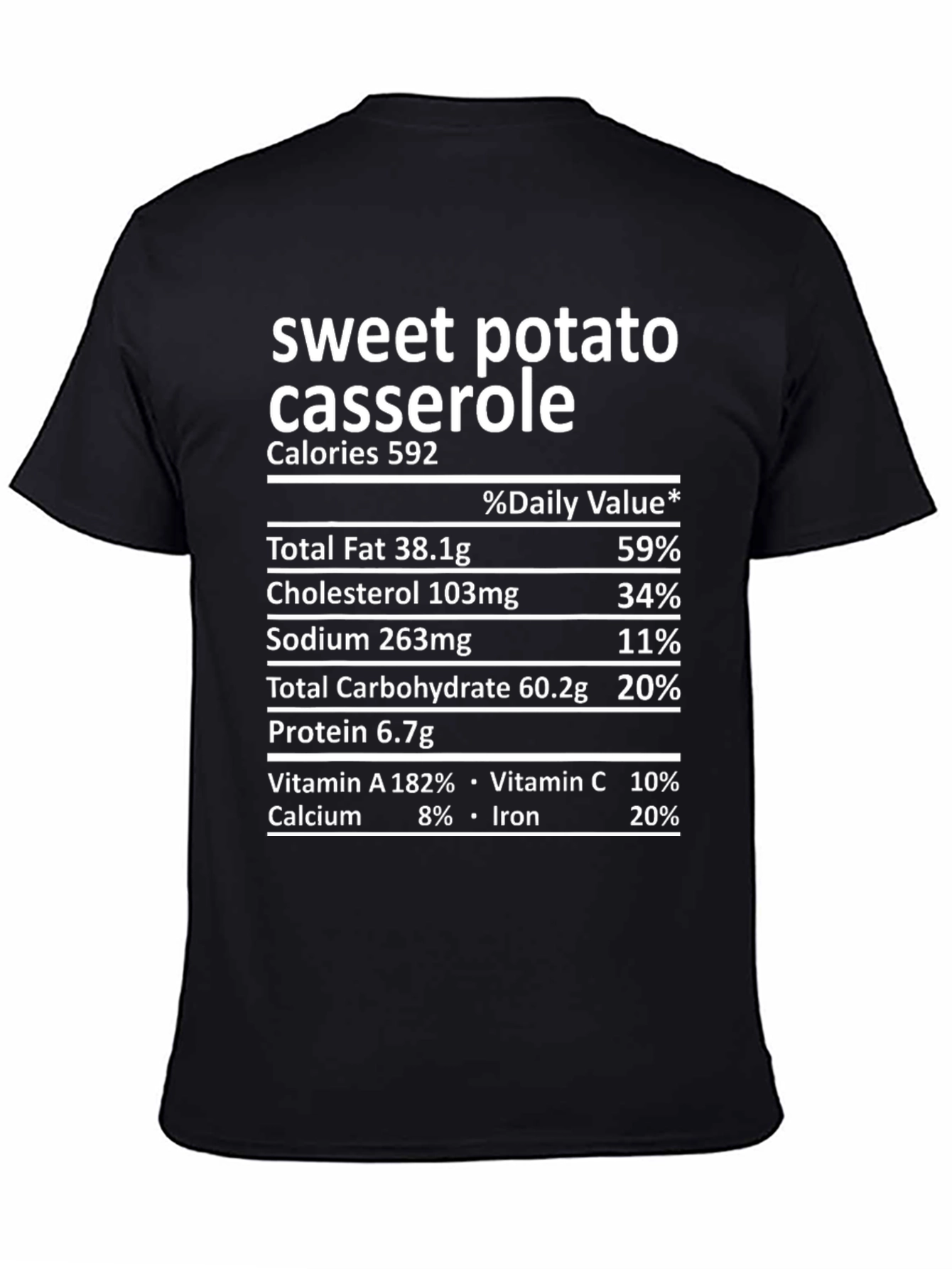 Sweet Potato Casserole Nutrition Facts T-Shirt